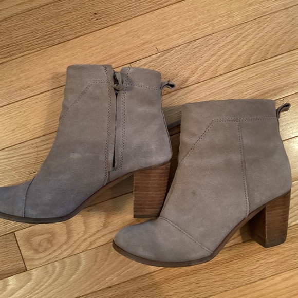 Toms Lunata booties, grey-beige, short boots, size 7 - Picture 5 of 13